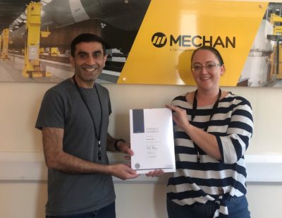 Mechan因高质量人员管理而获得奖励