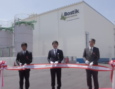 Bostik在日本成立了一家新的工业胶粘剂工厂